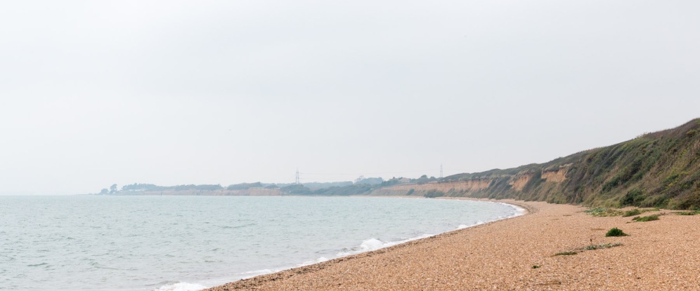Looking along the coast in Hampshire, from Meon Shore to Solent Breezes in the distance.